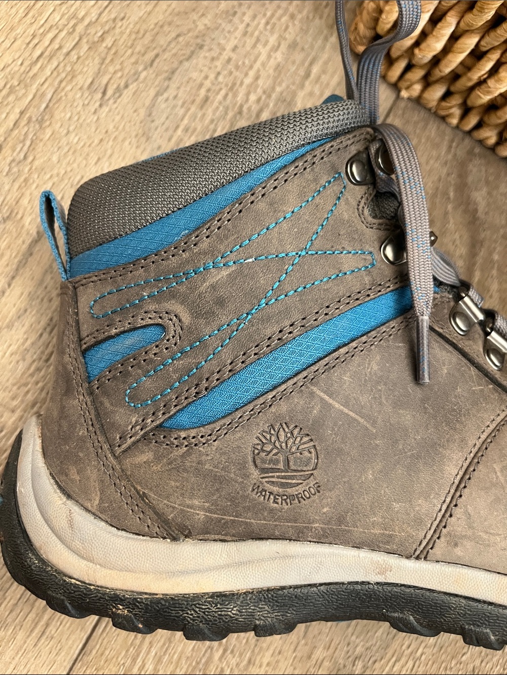 Timberland Women's Blue and Gray Ankle Booties